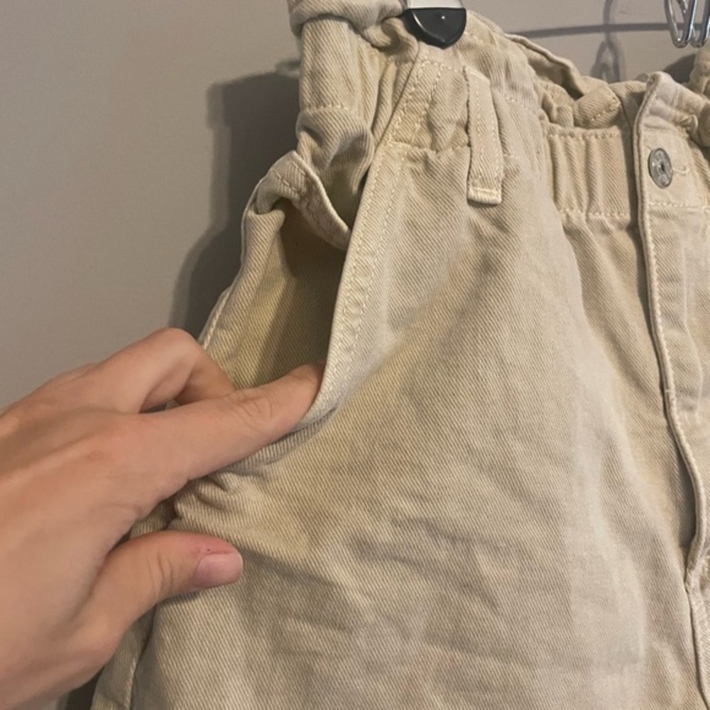 Zara paper bag khaki shorts size 4 - Picture 2 of 9